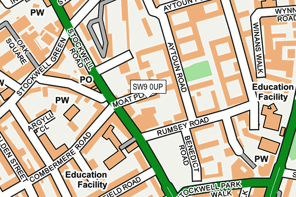 SW9 0UP map - OS OpenMap – Local (Ordnance Survey)