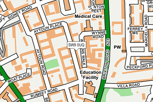 SW9 0UQ map - OS OpenMap – Local (Ordnance Survey)