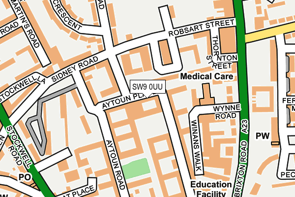 SW9 0UU map - OS OpenMap – Local (Ordnance Survey)