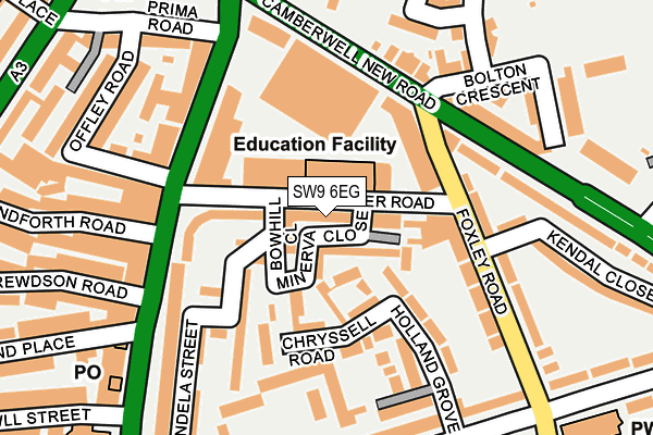 SW9 6EG map - OS OpenMap – Local (Ordnance Survey)