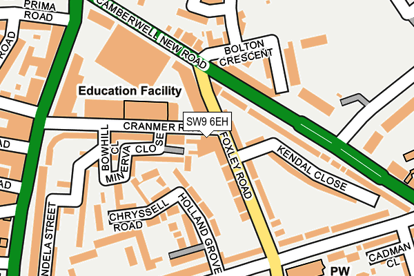 SW9 6EH map - OS OpenMap – Local (Ordnance Survey)