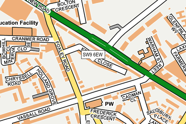 SW9 6EW map - OS OpenMap – Local (Ordnance Survey)