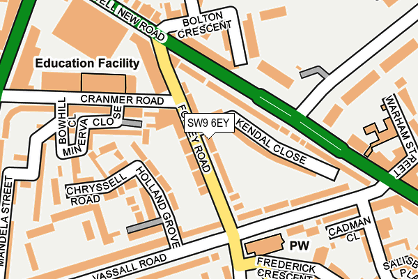 SW9 6EY map - OS OpenMap – Local (Ordnance Survey)