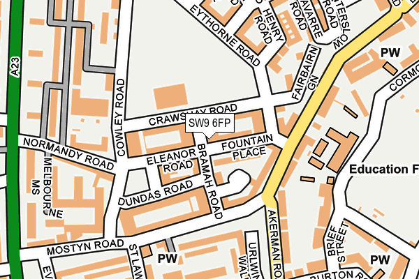 SW9 6FP map - OS OpenMap – Local (Ordnance Survey)