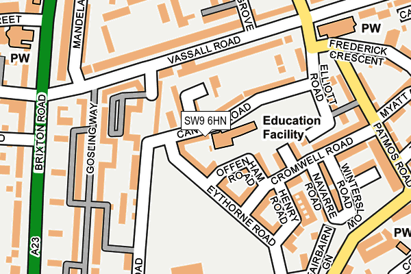 SW9 6HN map - OS OpenMap – Local (Ordnance Survey)