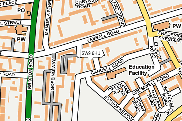 SW9 6HU map - OS OpenMap – Local (Ordnance Survey)