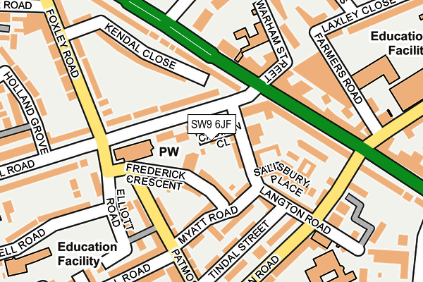 SW9 6JF map - OS OpenMap – Local (Ordnance Survey)