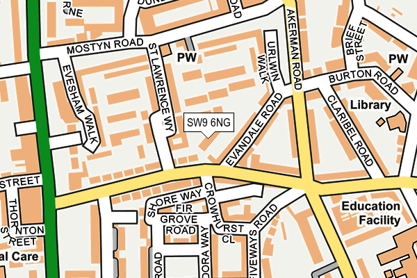 SW9 6NG map - OS OpenMap – Local (Ordnance Survey)