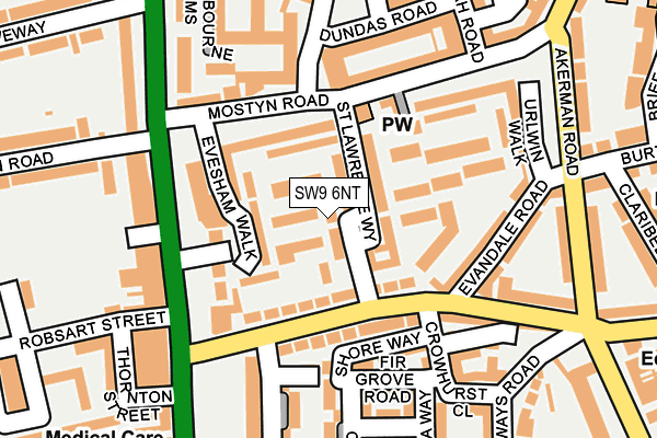 SW9 6NT map - OS OpenMap – Local (Ordnance Survey)