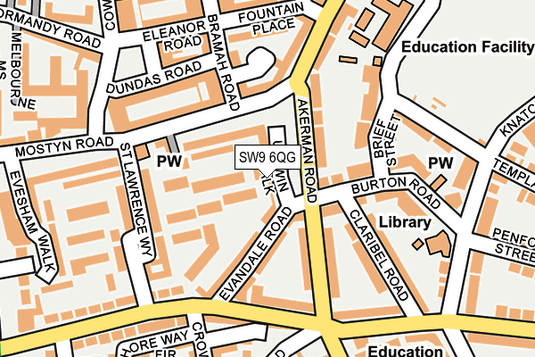 SW9 6QG map - OS OpenMap – Local (Ordnance Survey)