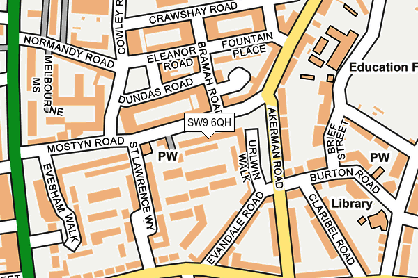 SW9 6QH map - OS OpenMap – Local (Ordnance Survey)