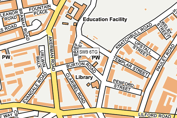 SW9 6TG map - OS OpenMap – Local (Ordnance Survey)