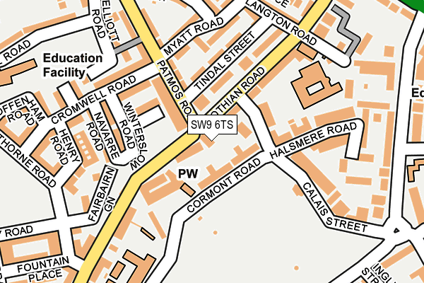 SW9 6TS map - OS OpenMap – Local (Ordnance Survey)
