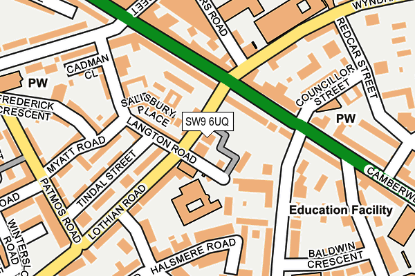 SW9 6UQ map - OS OpenMap – Local (Ordnance Survey)