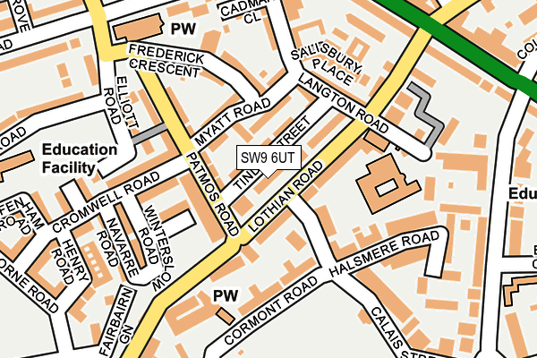 SW9 6UT map - OS OpenMap – Local (Ordnance Survey)