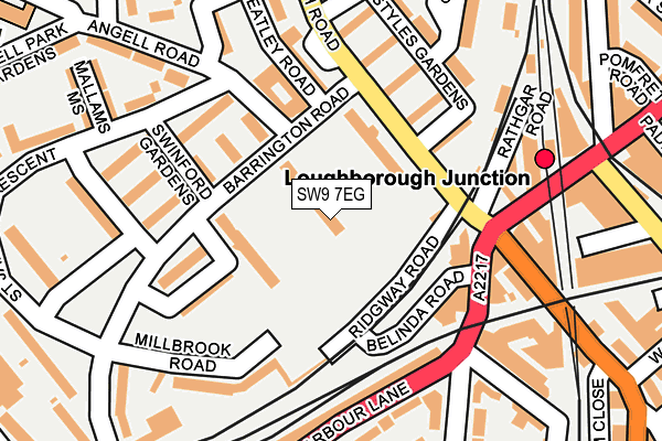 SW9 7EG map - OS OpenMap – Local (Ordnance Survey)