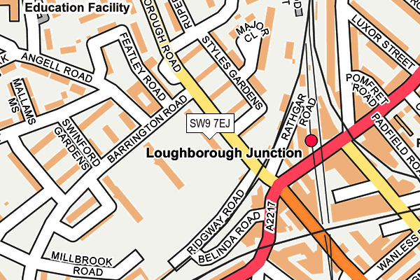 SW9 7EJ map - OS OpenMap – Local (Ordnance Survey)