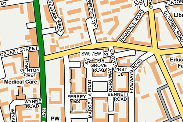 SW9 7EW map - OS OpenMap – Local (Ordnance Survey)