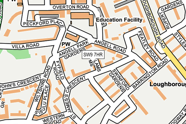 SW9 7HR map - OS OpenMap – Local (Ordnance Survey)