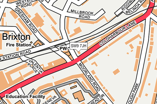 SW9 7JH map - OS OpenMap – Local (Ordnance Survey)