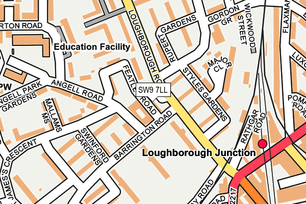 SW9 7LL map - OS OpenMap – Local (Ordnance Survey)