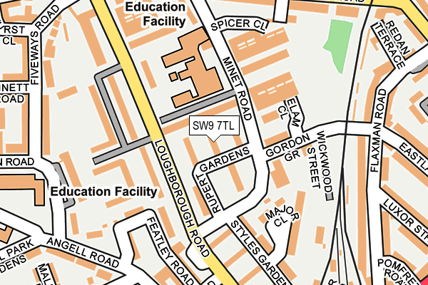 SW9 7TL map - OS OpenMap – Local (Ordnance Survey)