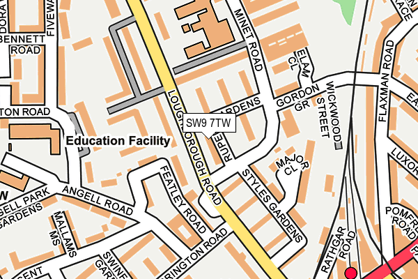 SW9 7TW map - OS OpenMap – Local (Ordnance Survey)