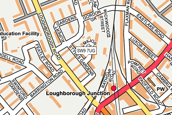 SW9 7UG map - OS OpenMap – Local (Ordnance Survey)
