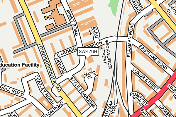 SW9 7UH map - OS OpenMap – Local (Ordnance Survey)