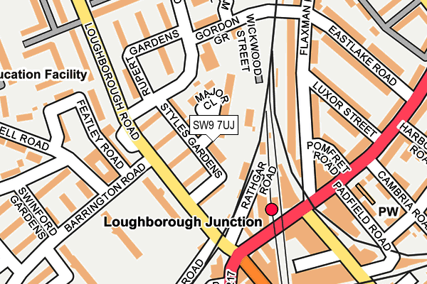 SW9 7UJ map - OS OpenMap – Local (Ordnance Survey)