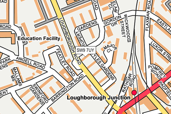 SW9 7UY map - OS OpenMap – Local (Ordnance Survey)