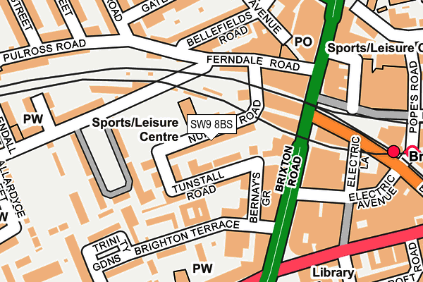 SW9 8BS map - OS OpenMap – Local (Ordnance Survey)