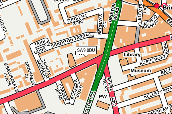 SW9 8DU map - OS OpenMap – Local (Ordnance Survey)