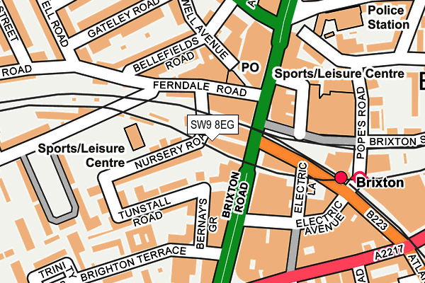 SW9 8EG map - OS OpenMap – Local (Ordnance Survey)