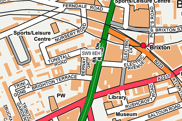 SW9 8EH map - OS OpenMap – Local (Ordnance Survey)