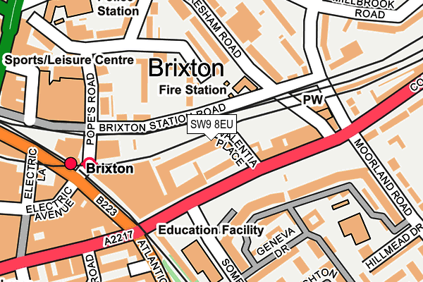 SW9 8EU map - OS OpenMap – Local (Ordnance Survey)