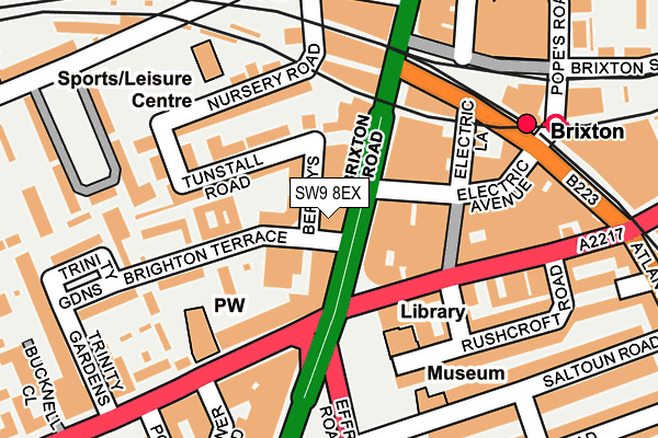 SW9 8EX map - OS OpenMap – Local (Ordnance Survey)