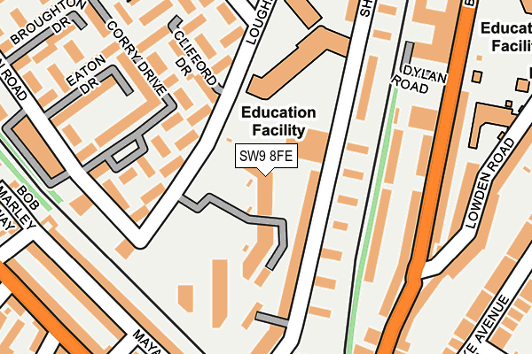 SW9 8FE map - OS OpenMap – Local (Ordnance Survey)