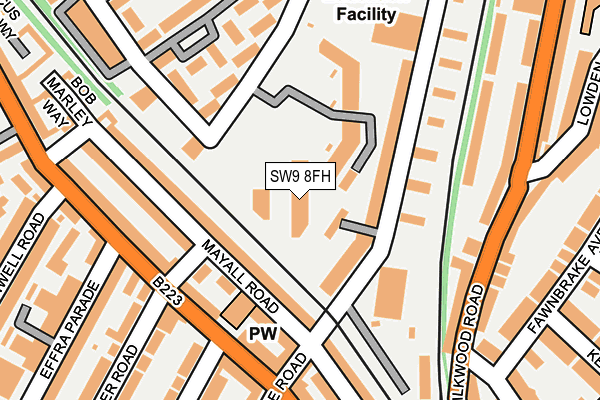 SW9 8FH map - OS OpenMap – Local (Ordnance Survey)