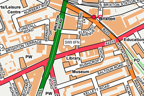 SW9 8FN map - OS OpenMap – Local (Ordnance Survey)