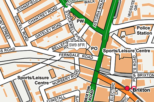 SW9 8FR map - OS OpenMap – Local (Ordnance Survey)