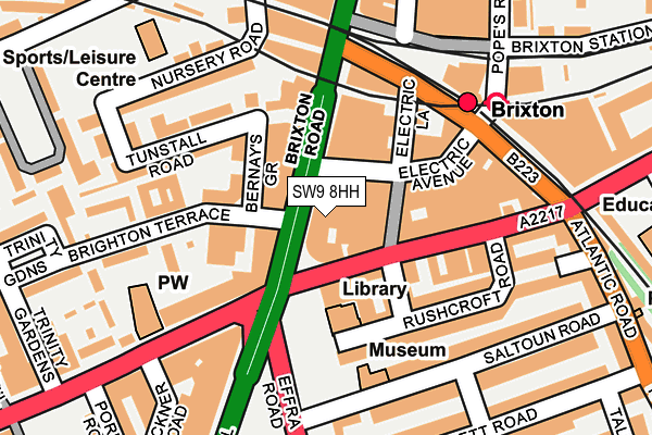 SW9 8HH map - OS OpenMap – Local (Ordnance Survey)