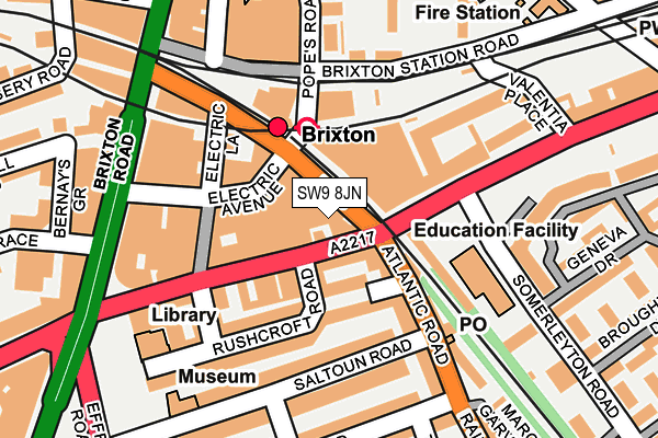 SW9 8JN map - OS OpenMap – Local (Ordnance Survey)