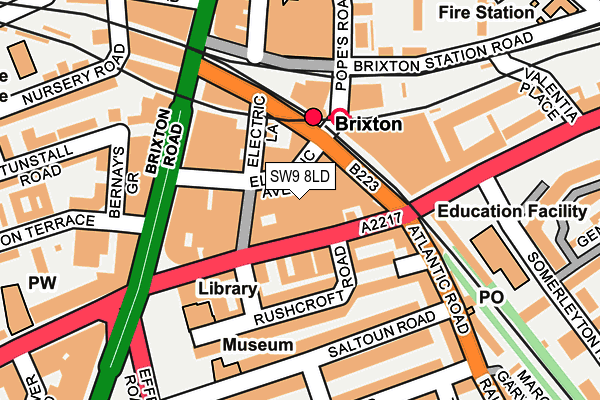 SW9 8LD map - OS OpenMap – Local (Ordnance Survey)