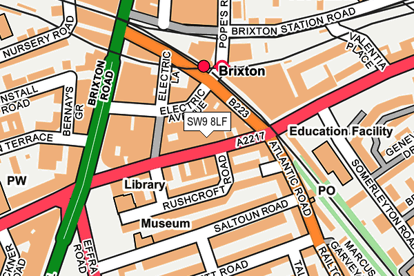 SW9 8LF map - OS OpenMap – Local (Ordnance Survey)