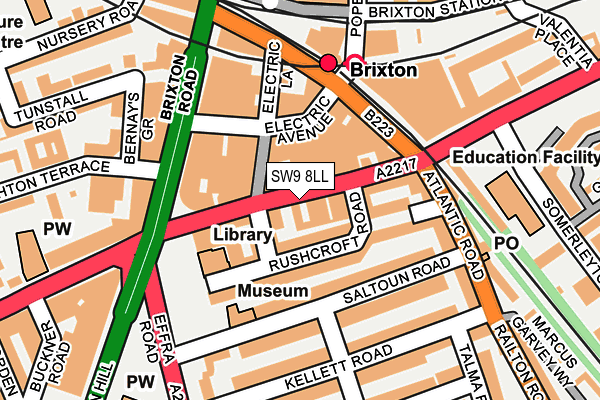 SW9 8LL map - OS OpenMap – Local (Ordnance Survey)