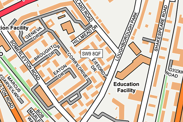 SW9 8QF map - OS OpenMap – Local (Ordnance Survey)