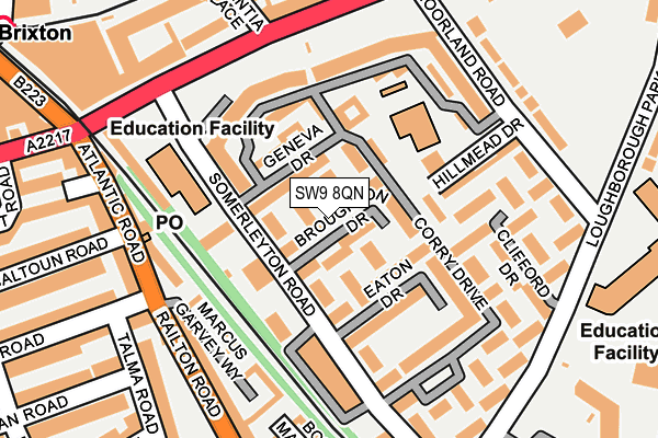 SW9 8QN map - OS OpenMap – Local (Ordnance Survey)