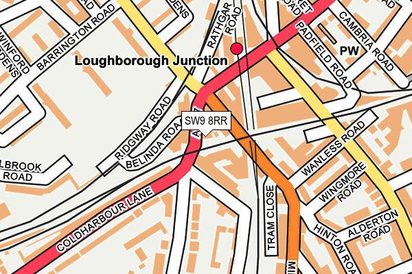 SW9 8RR map - OS OpenMap – Local (Ordnance Survey)