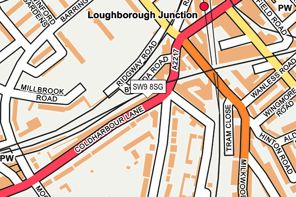 SW9 8SG map - OS OpenMap – Local (Ordnance Survey)